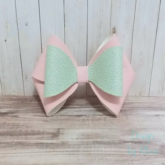 3 pc. Spotted Spring Faux Leather Hair Bow Set