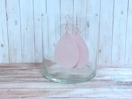Faux Leather Teardrop Earrings