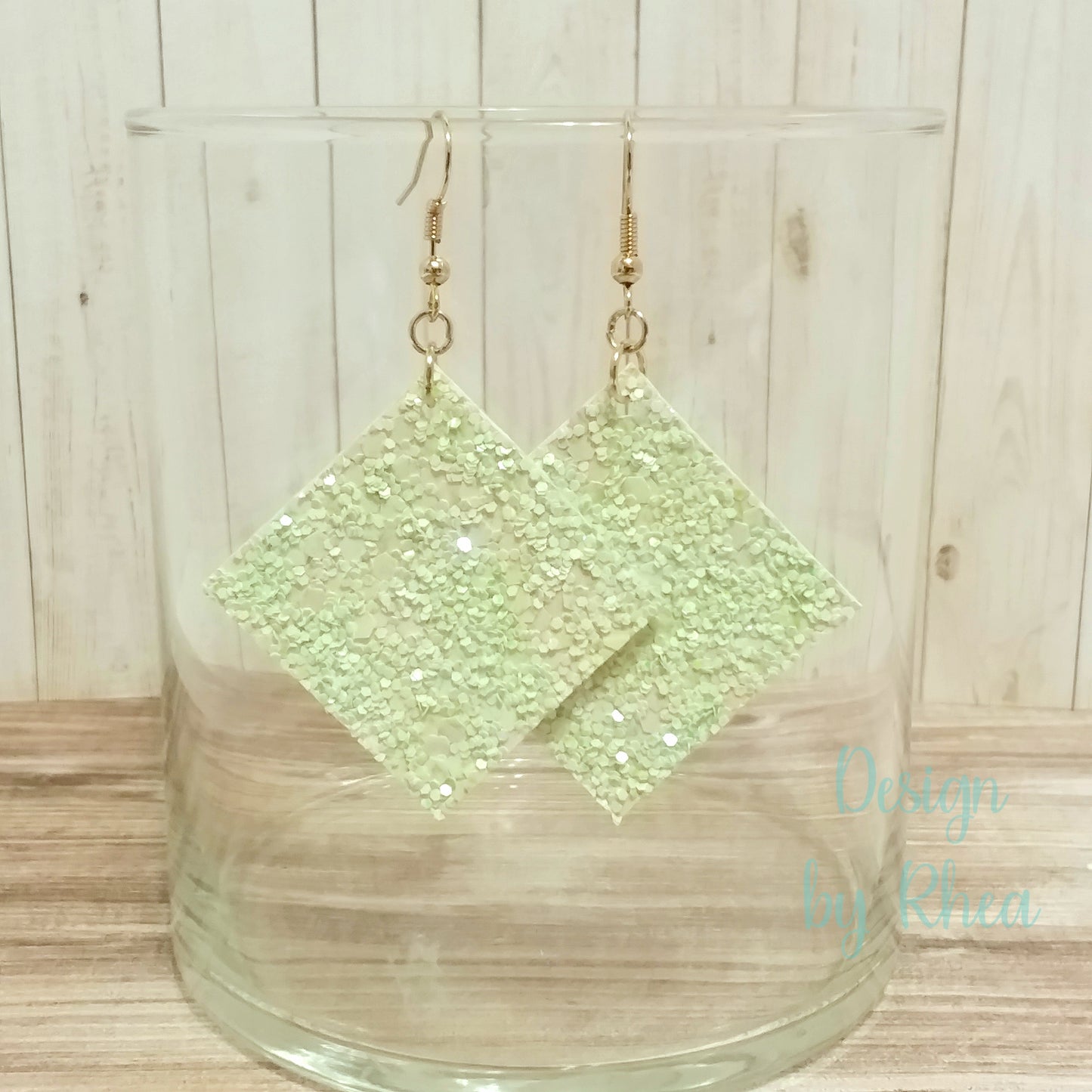 Chunky Glitter Diamond Drop Earrings