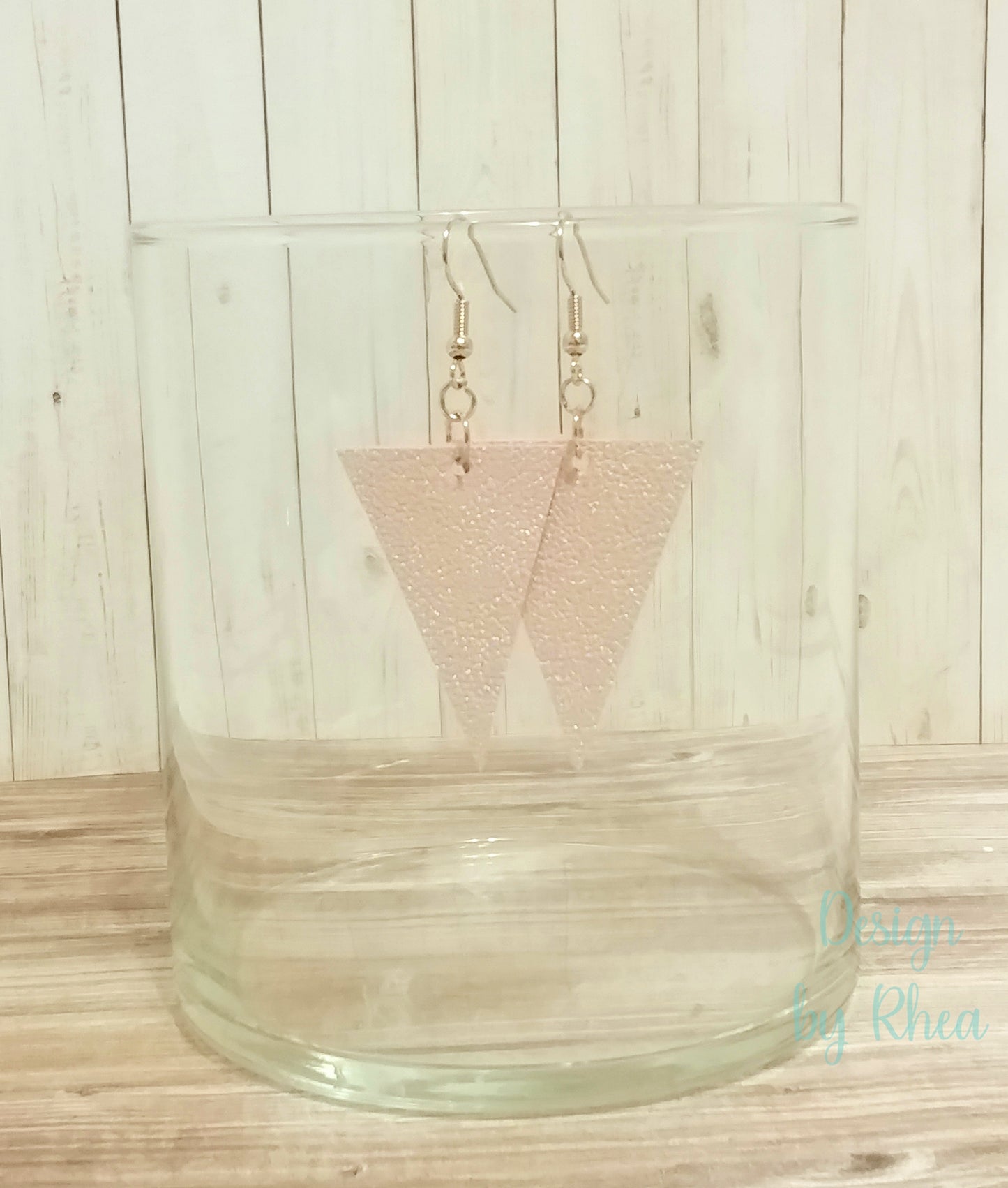Faux Leather Triangle Drop Earrings