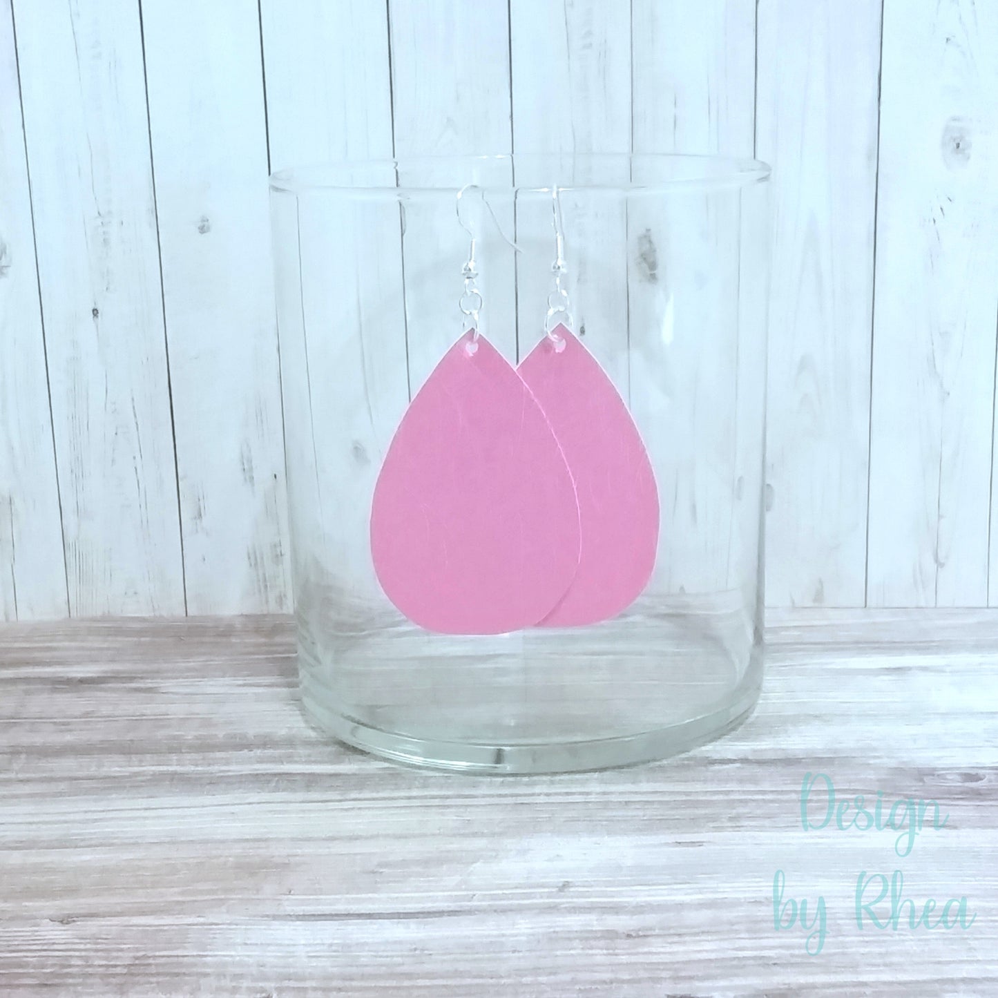 Faux Leather Teardrop Earrings