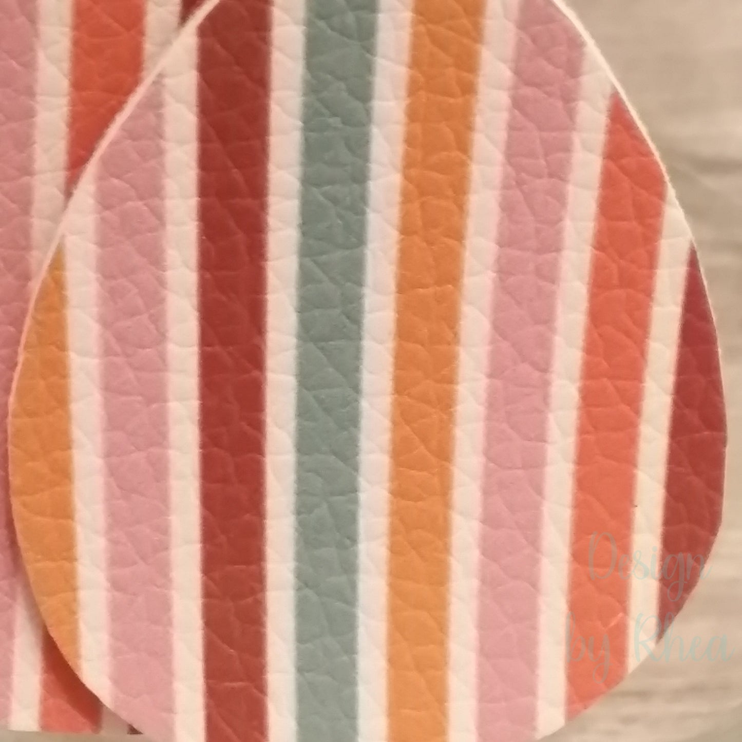 Patterned Faux Leather Teardrop Earrings