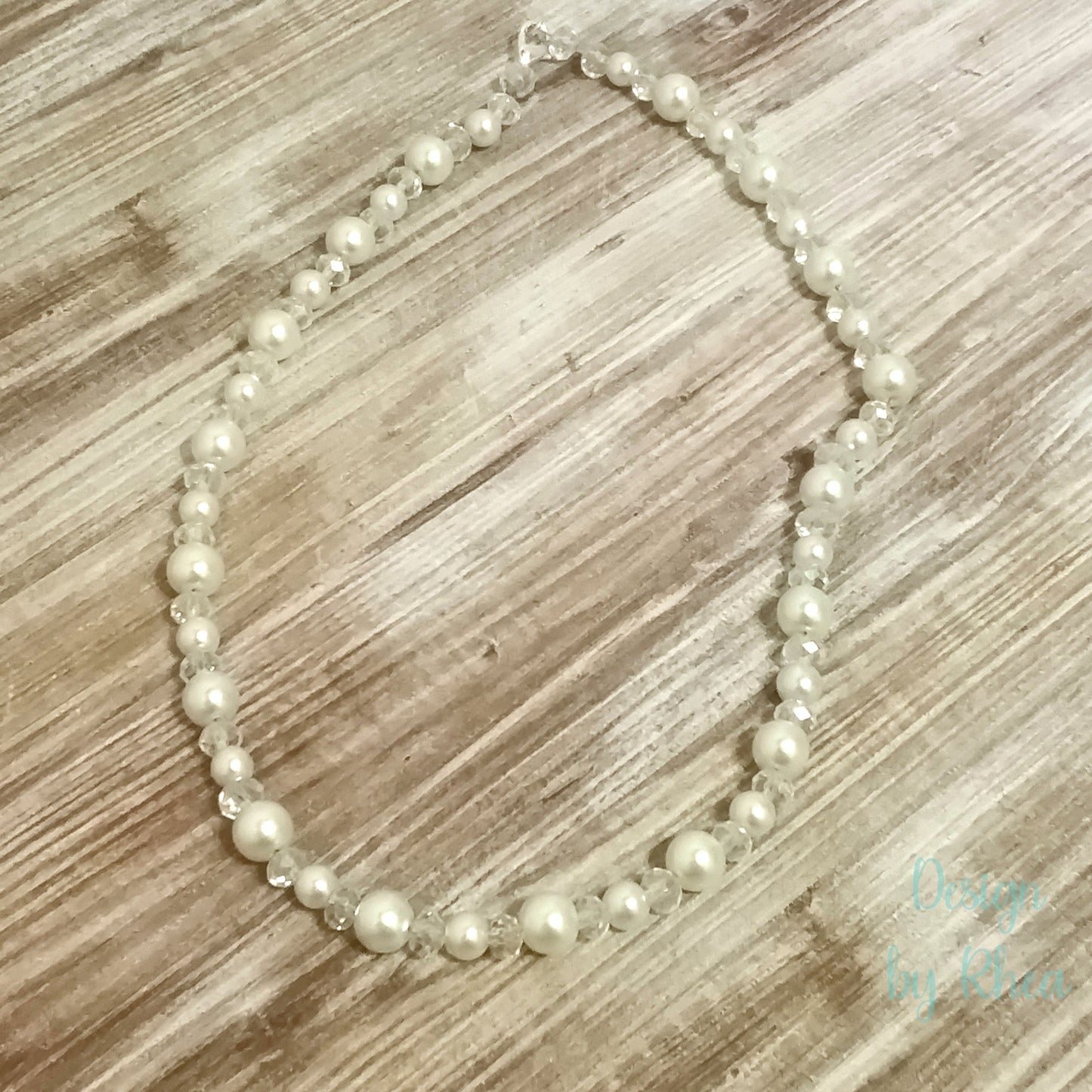 Crystal Pearl Necklace and Earring Set