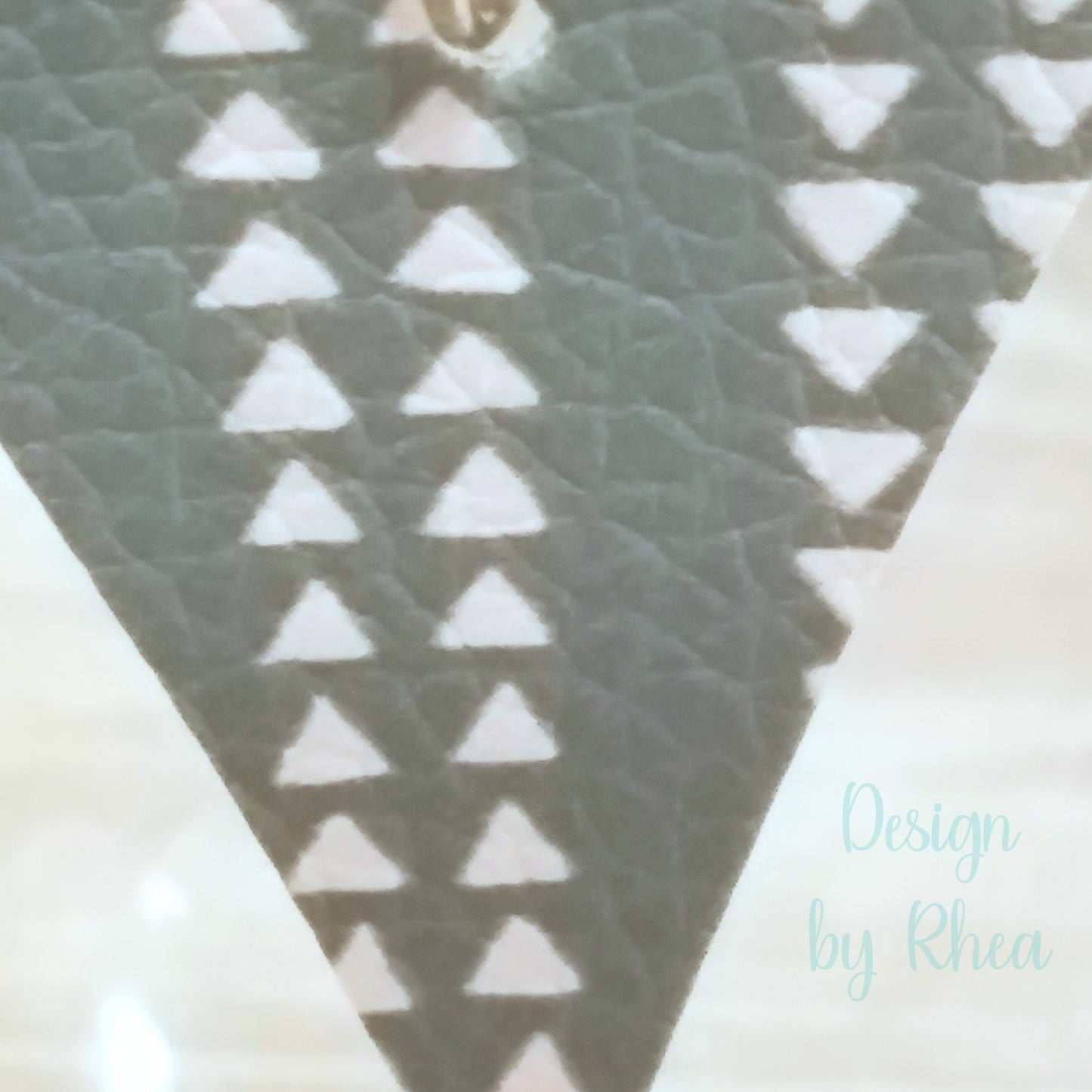 Faux Leather Triangle Drop Earrings