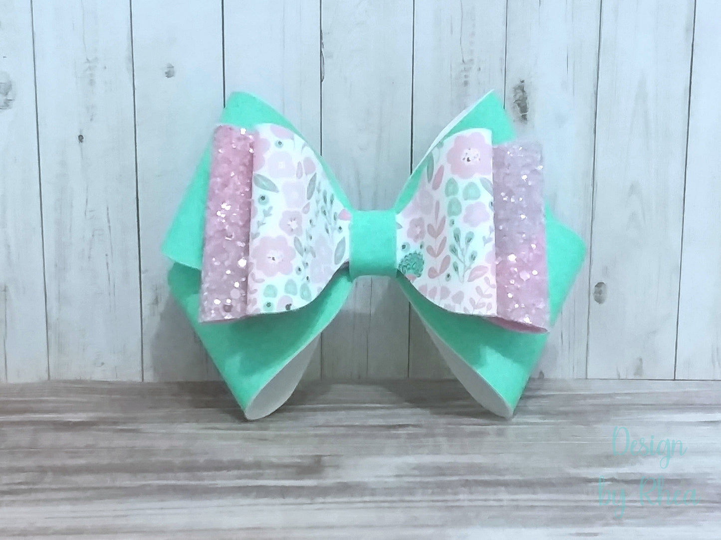 Spring Florals Faux Leather Hair Bow Collection