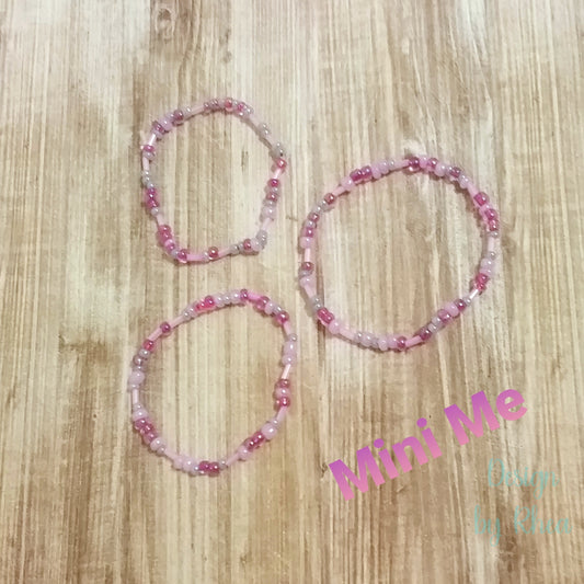 Fushia "Mommy and Mini Me" Stretch Bracelet Sets