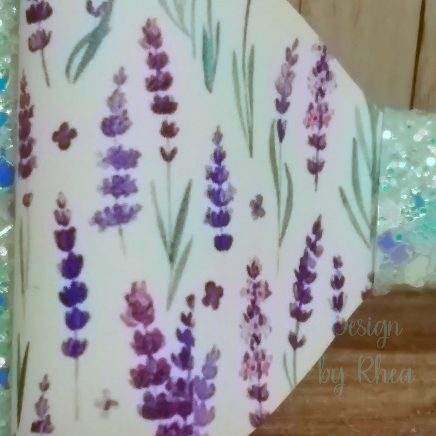 Lavender & Mint Geometric Glitter Faux Leather Hair Bow