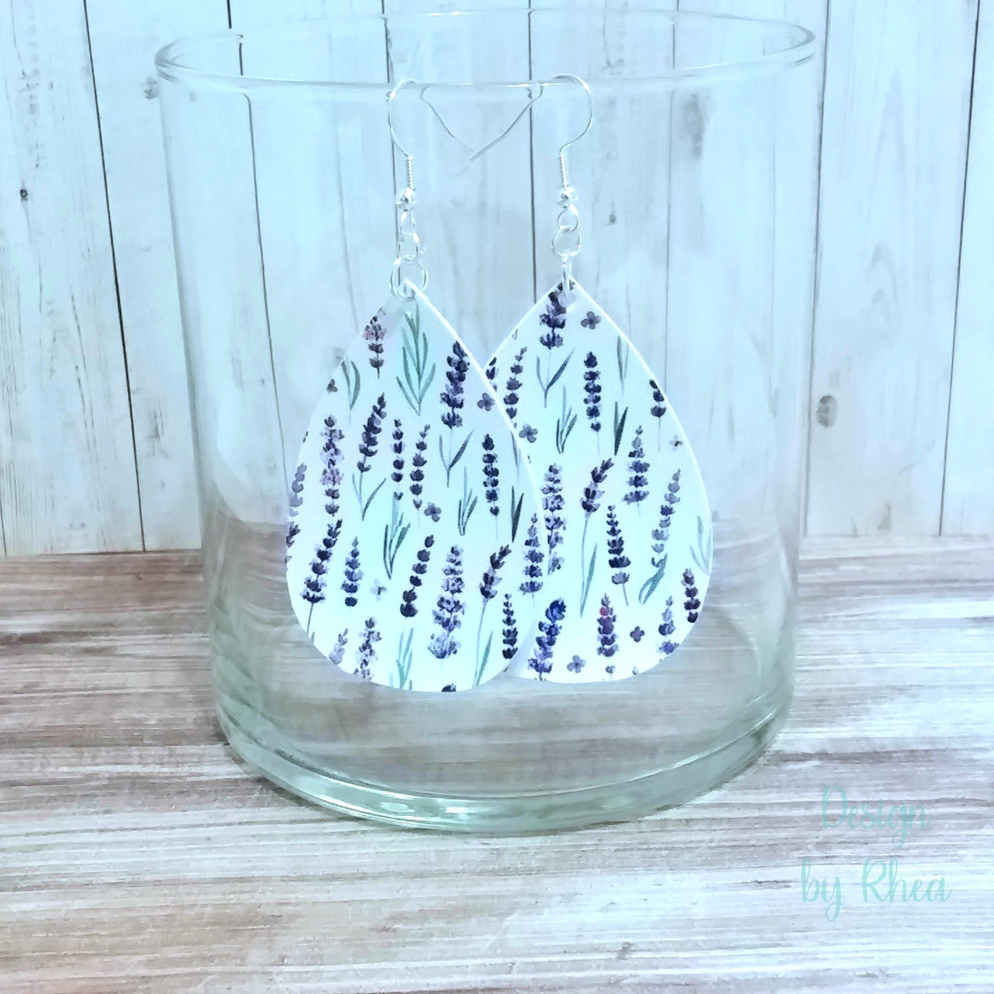 Patterned Faux Leather Teardrop Earrings