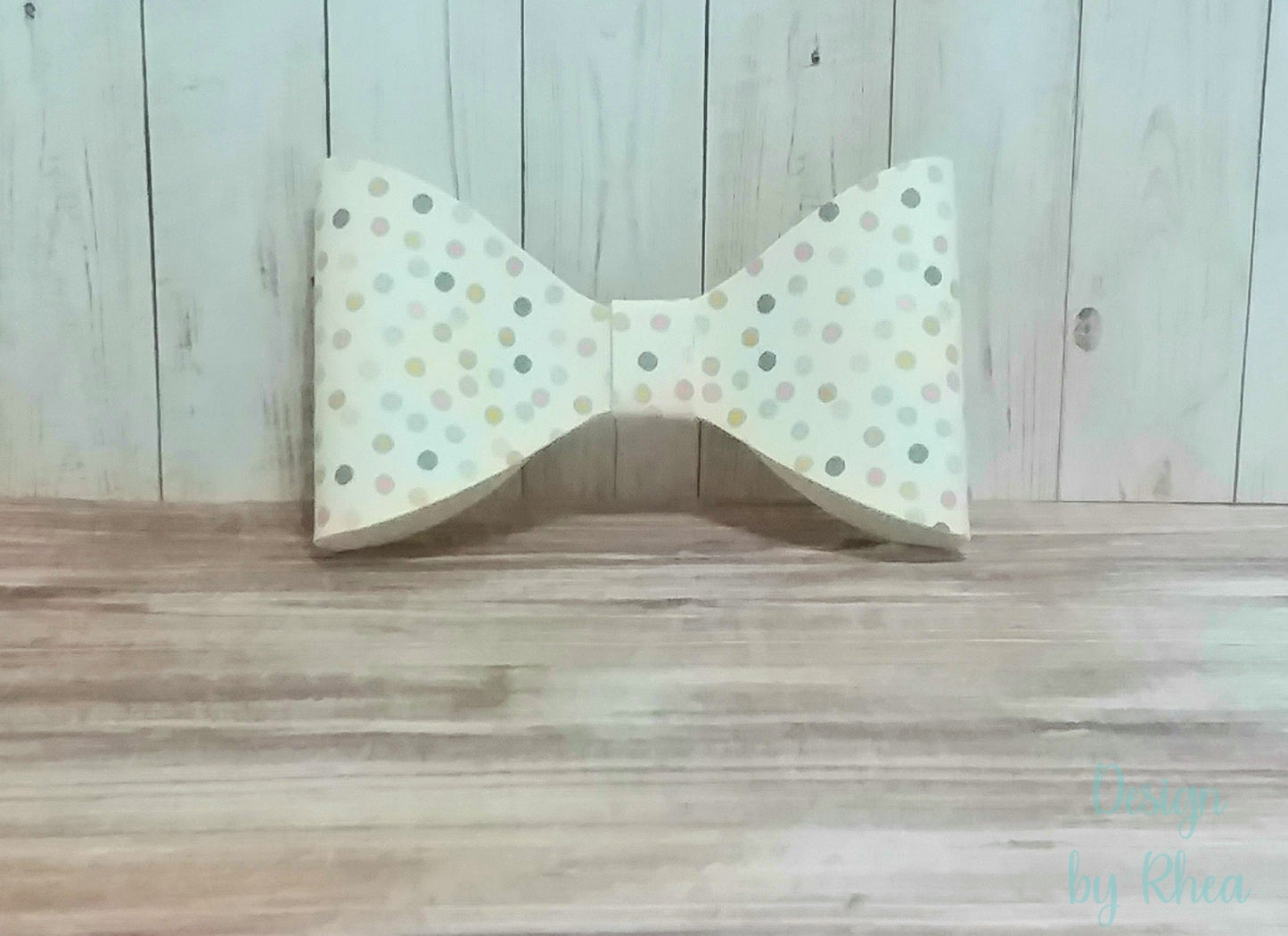 3 pc. Spotted Spring Faux Leather Hair Bow Set