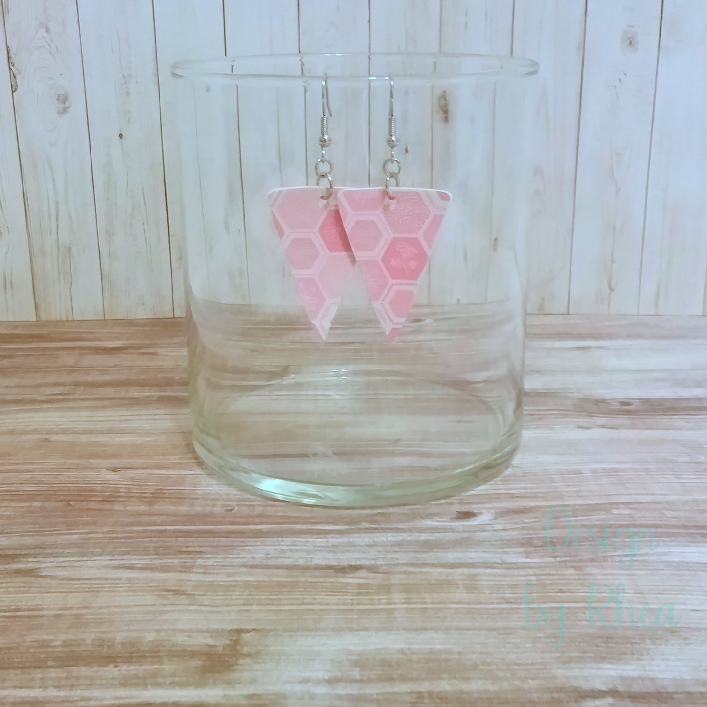 Faux Leather Triangle Drop Earrings