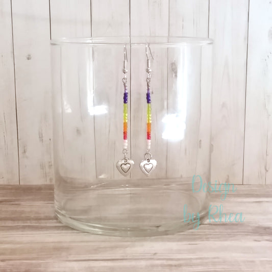 Pride Seed Bead Drop Earrings