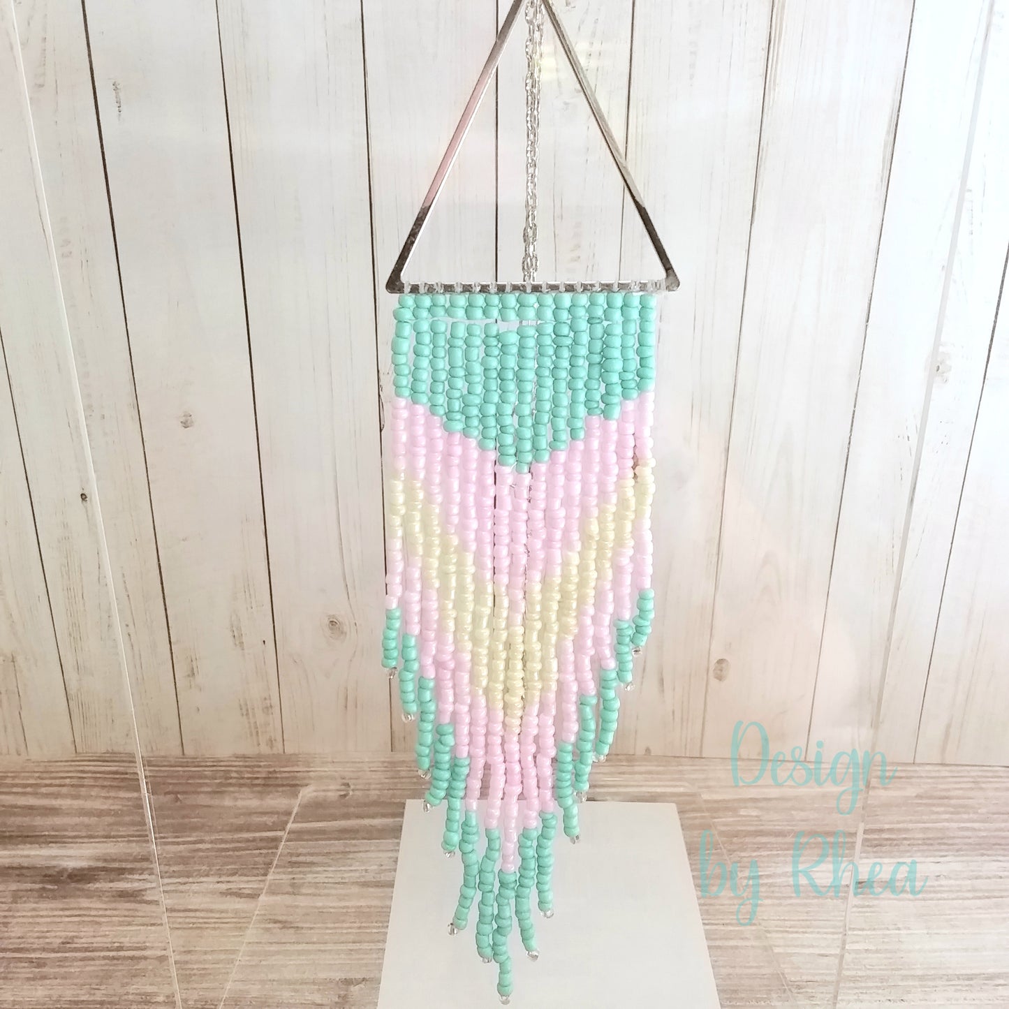 Pride Flag Seed Bead Fringe Statement Necklace