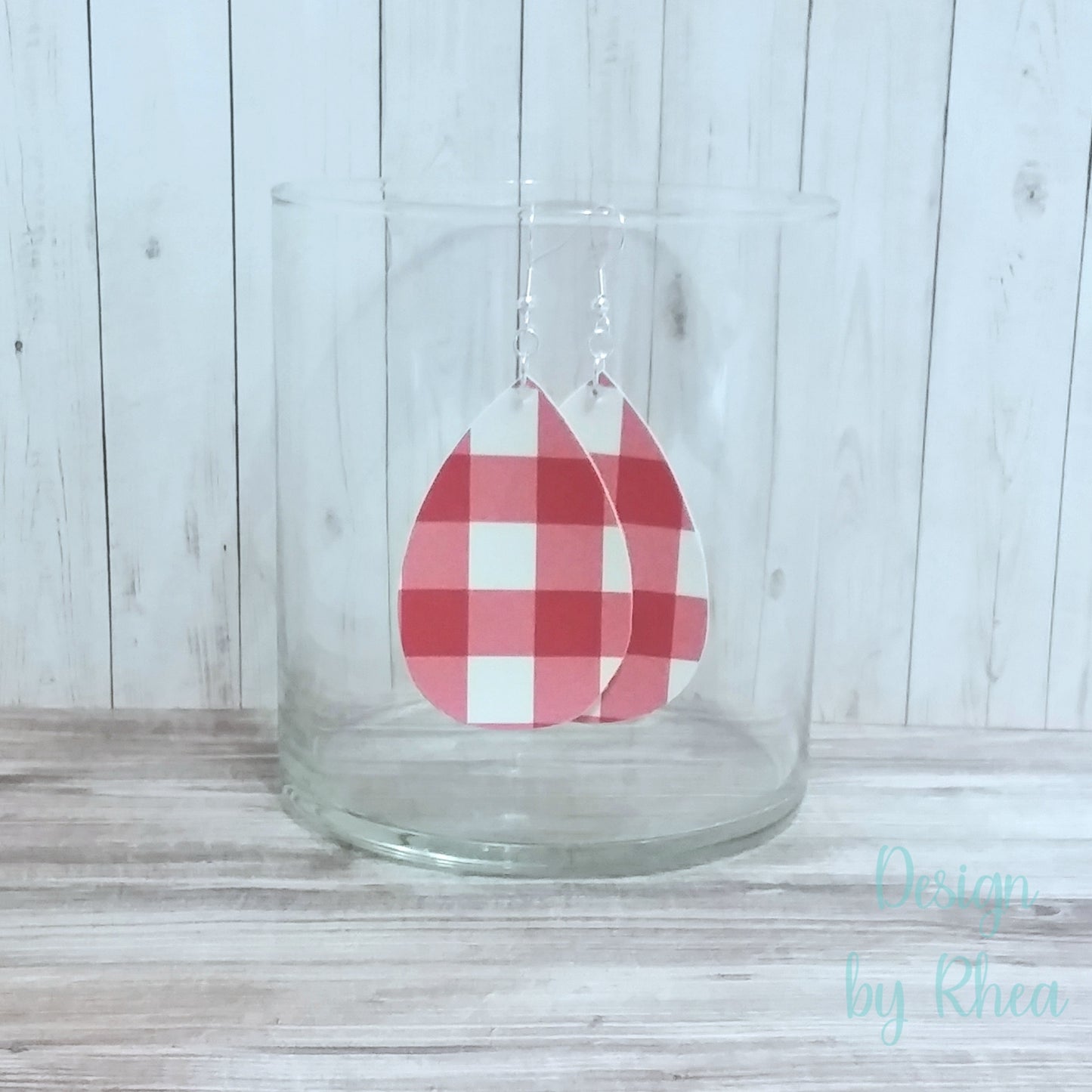 Patterned Faux Leather Teardrop Earrings