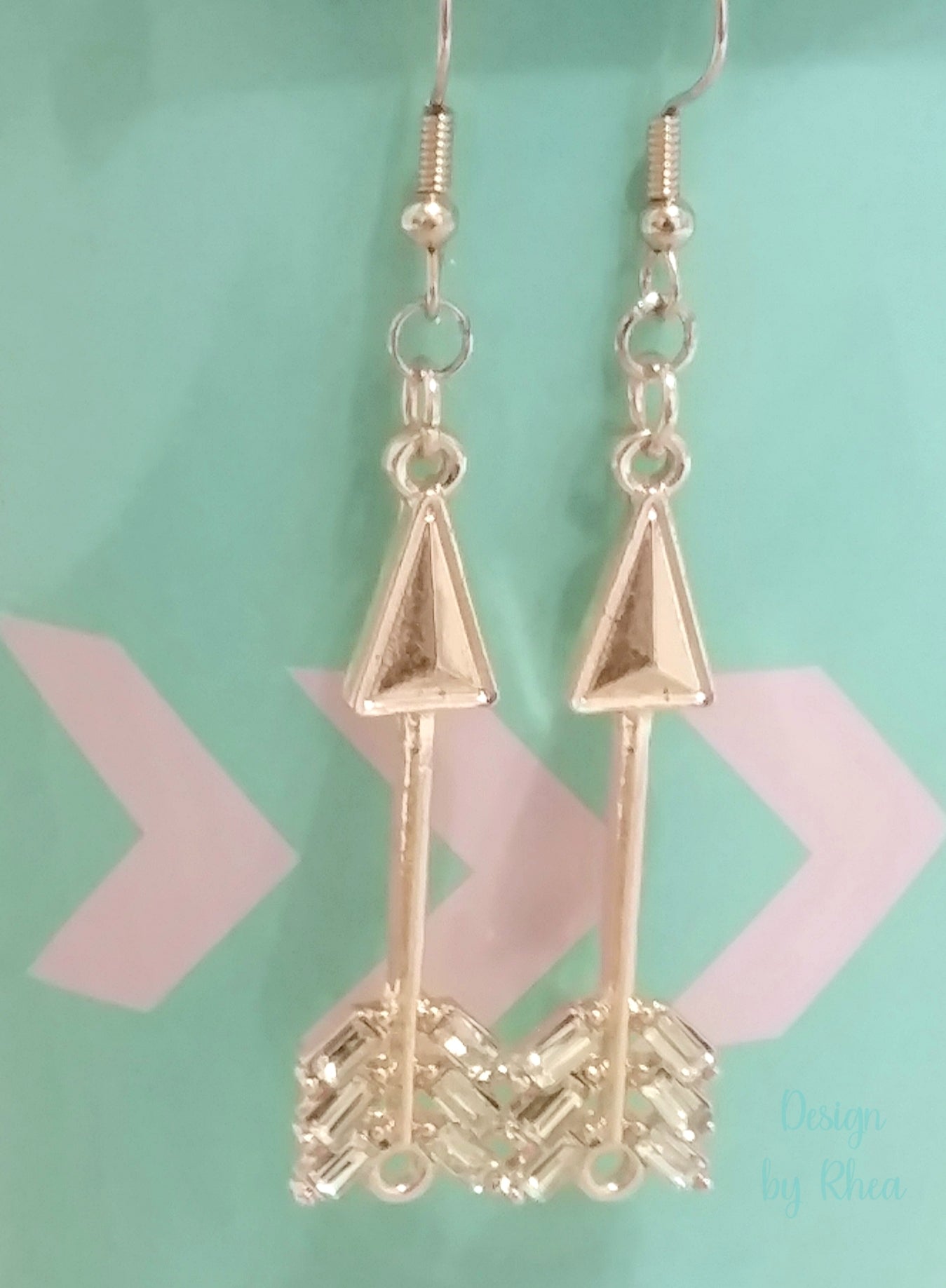 Rose Gold Arrow Drop Earrings