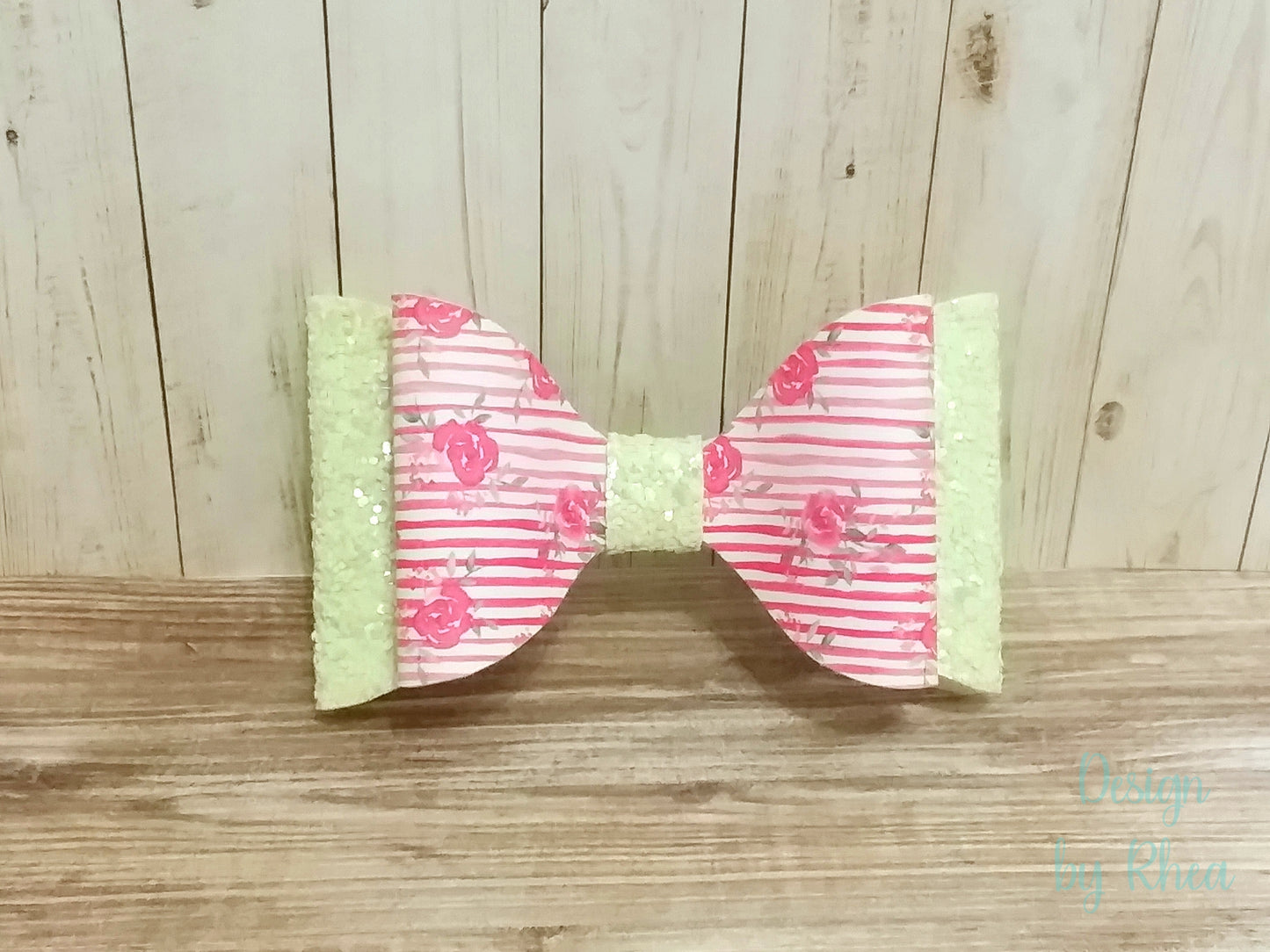 Secret Rose Garden Faux Leather Hair Bow