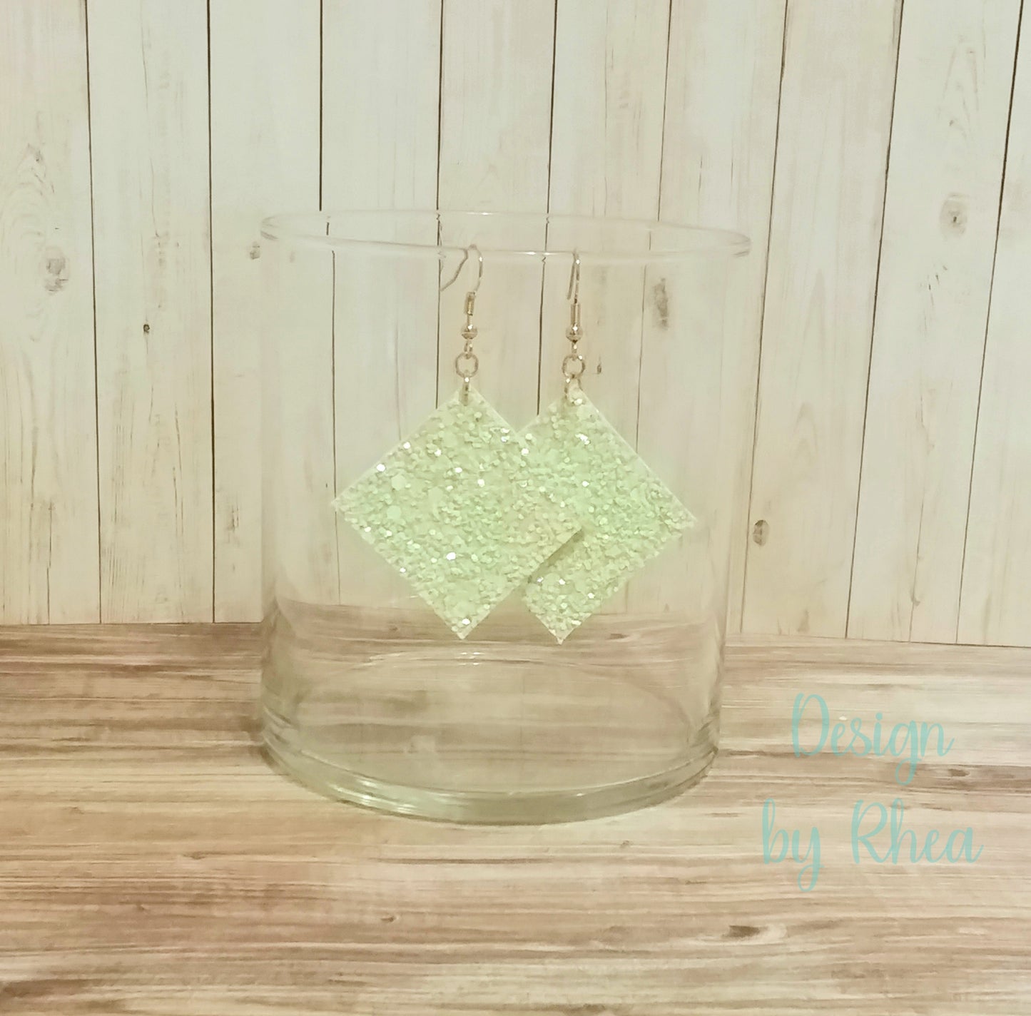 Chunky Glitter Diamond Drop Earrings