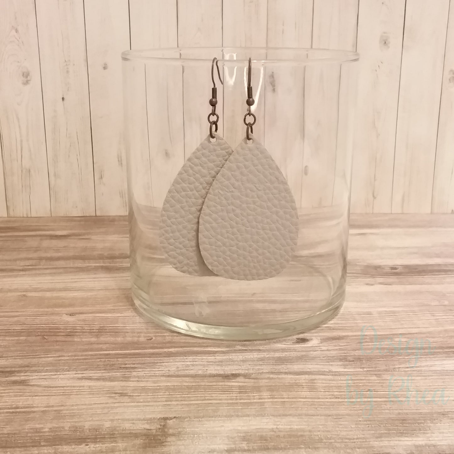 Faux Leather Teardrop Earrings