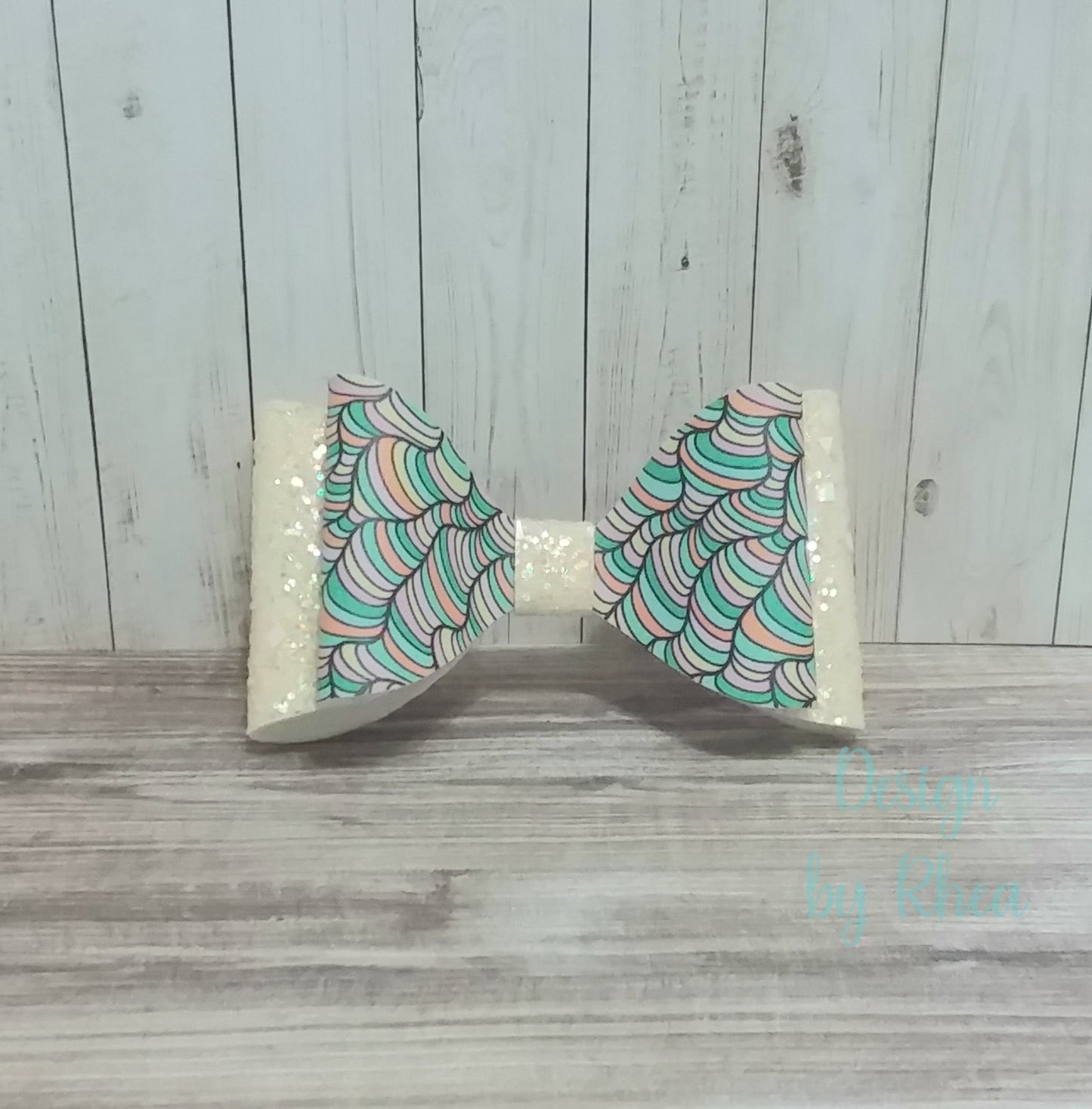 Waves of Whimsy Faux Leather Hair Bow