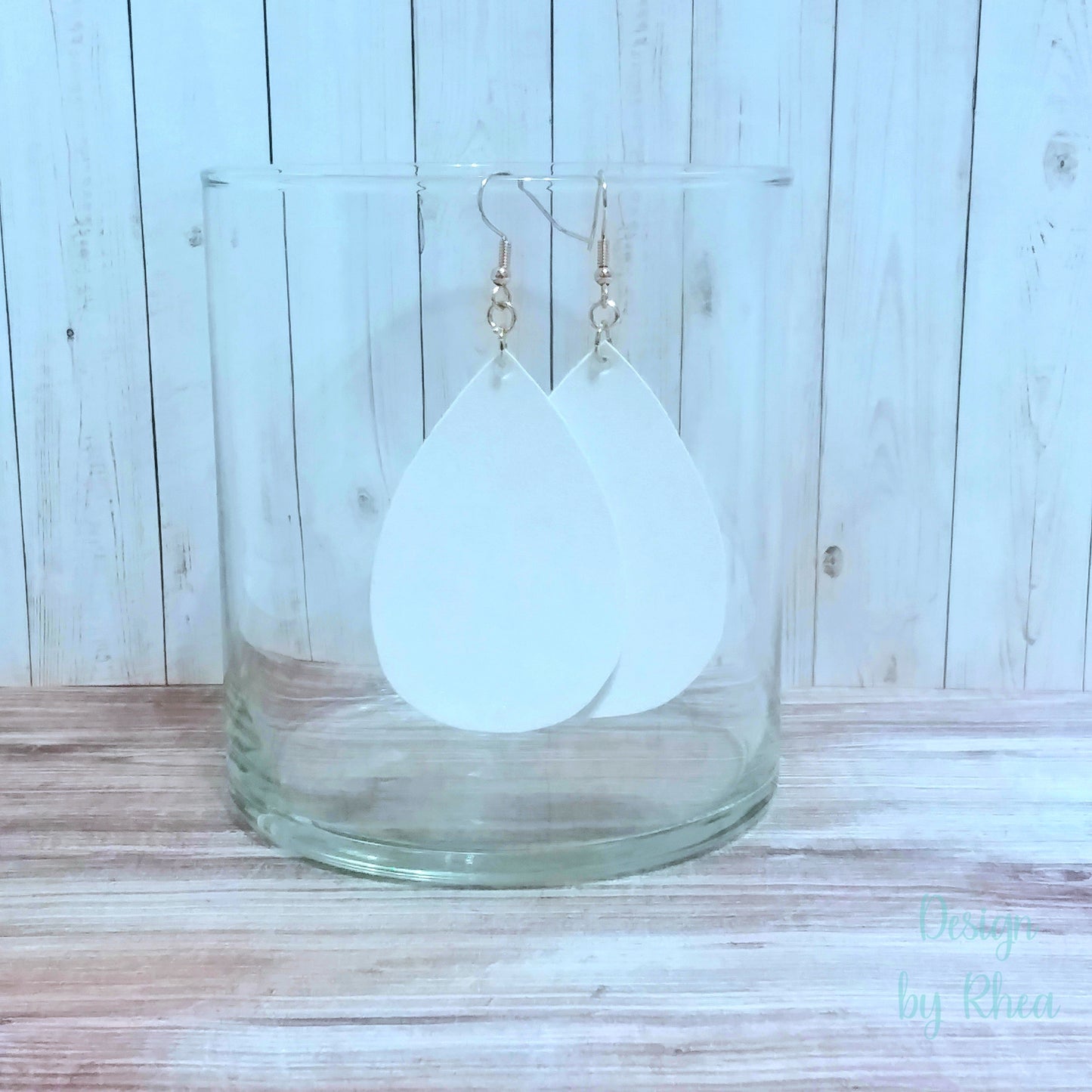 Faux Leather Teardrop Earrings