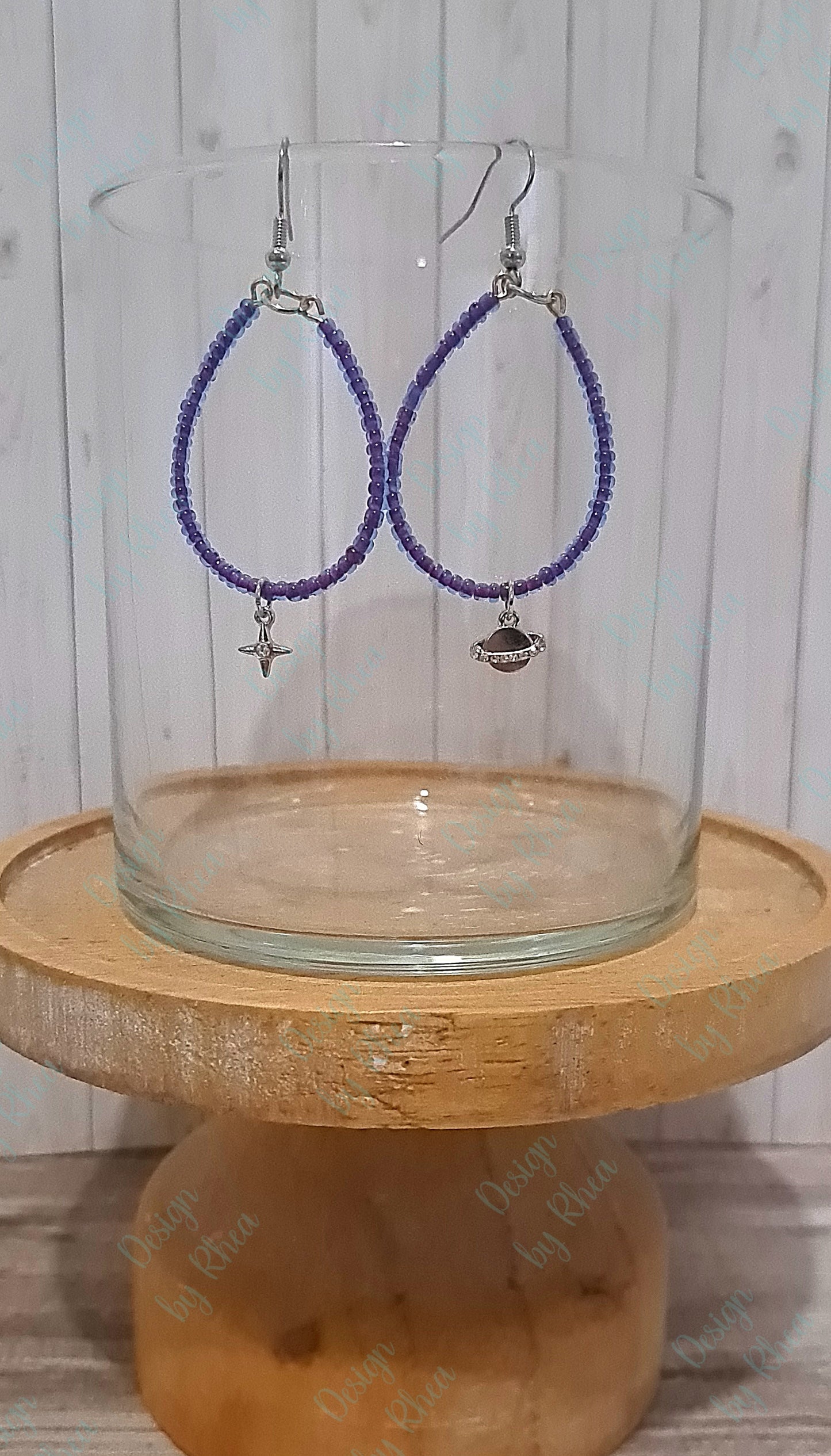 Teardrop Space Earrings