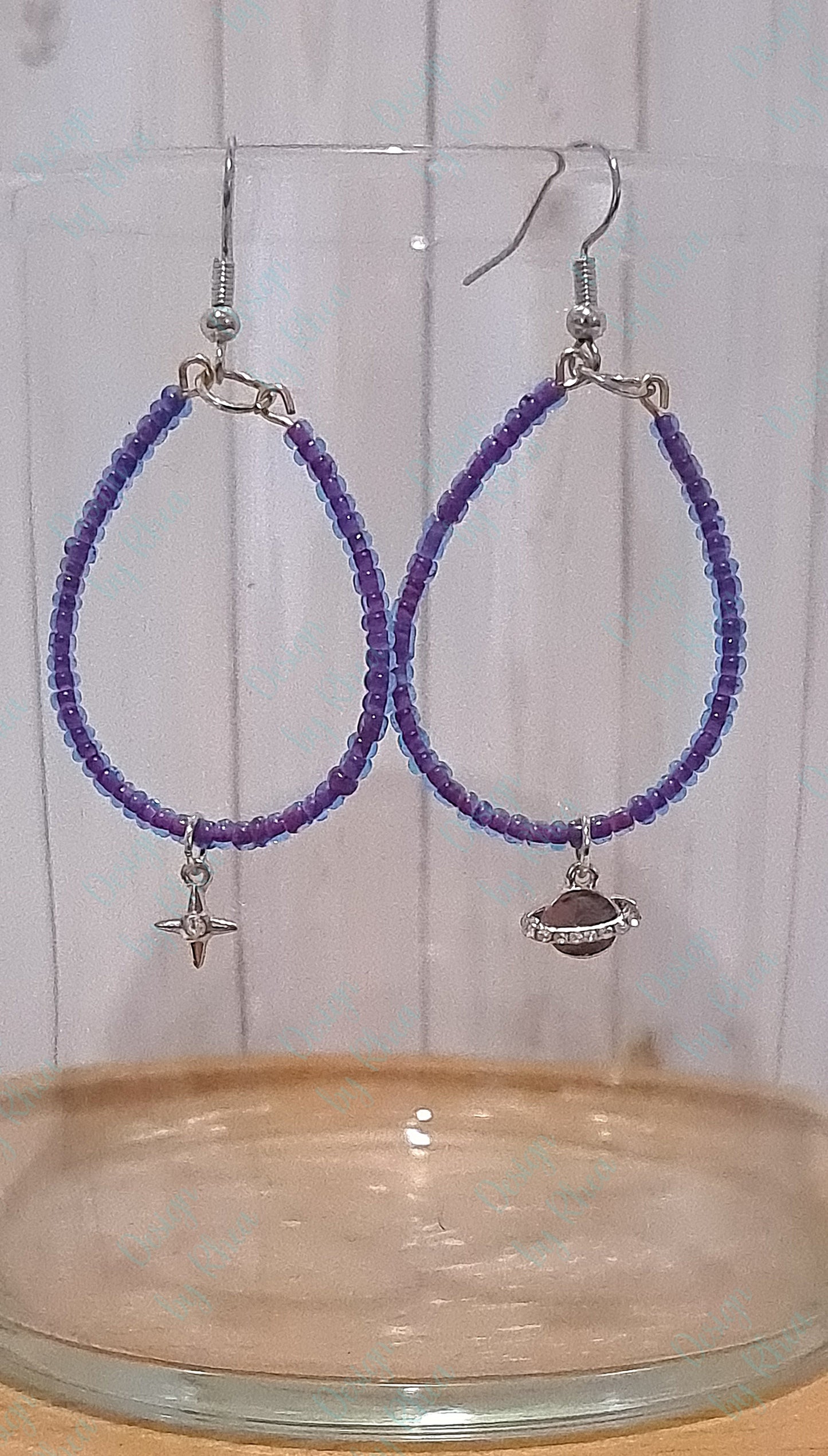 Teardrop Space Earrings