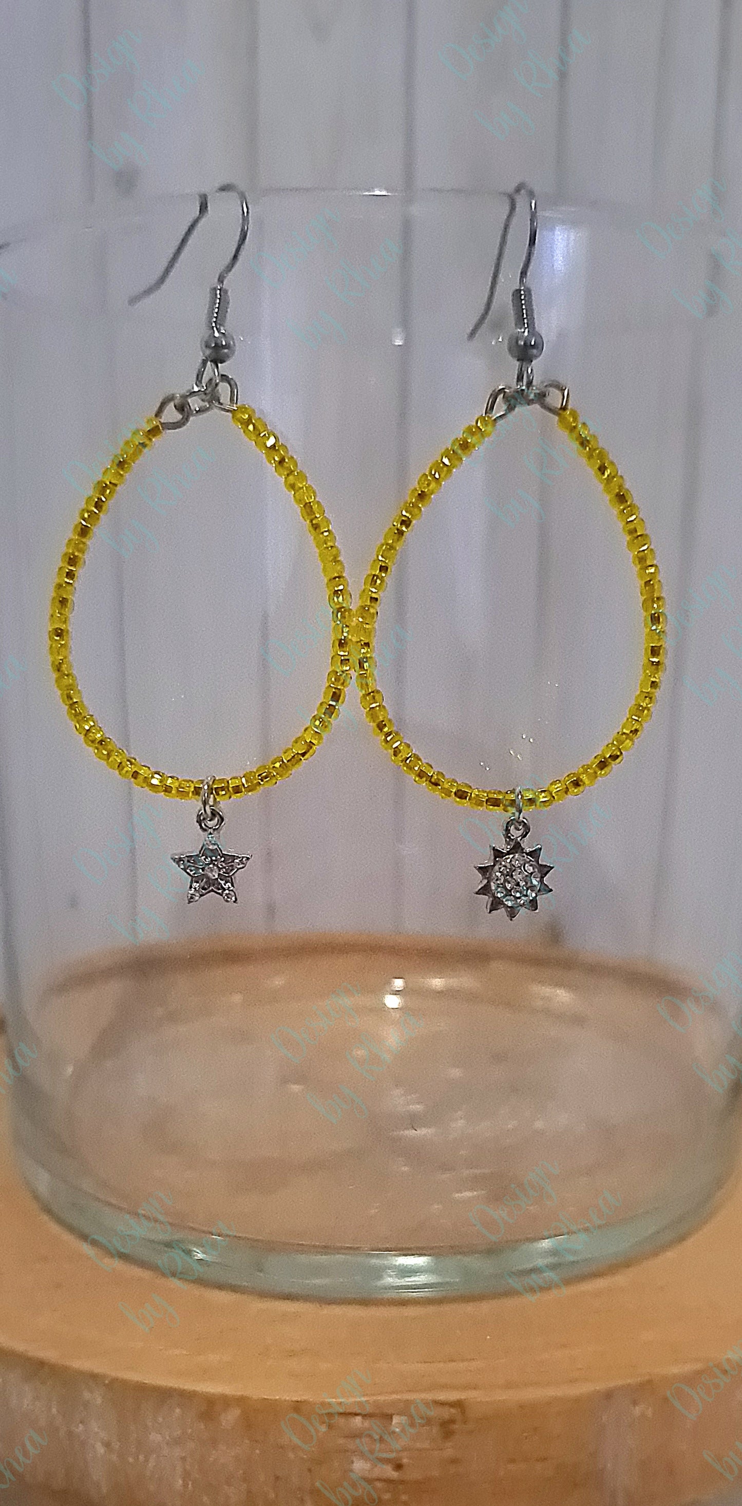 Teardrop Space Earrings