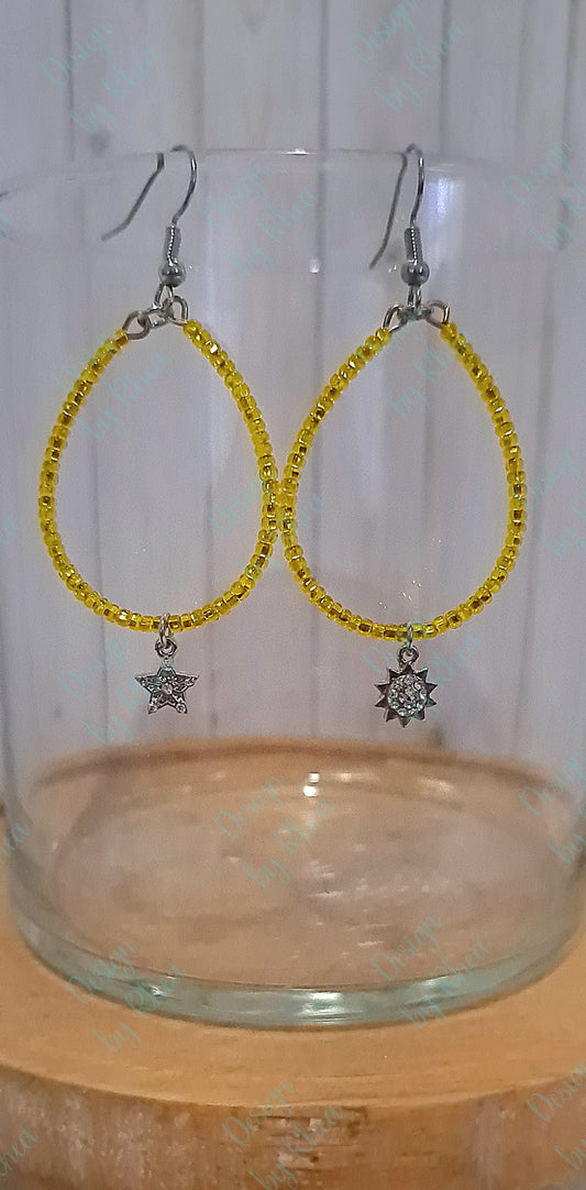 Teardrop Space Earrings