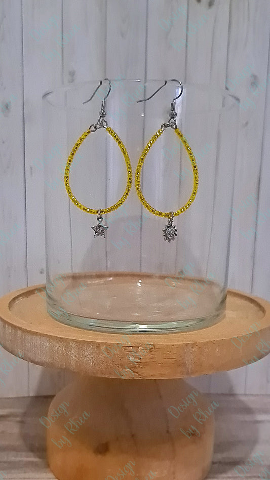 Teardrop Space Earrings