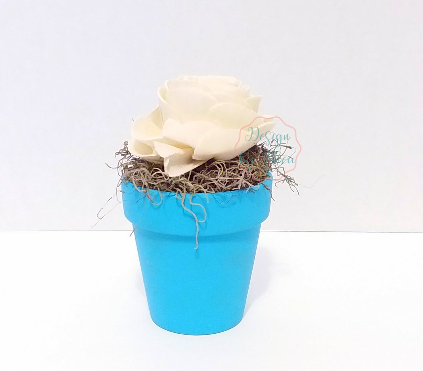 Potted Wood Flower Decor