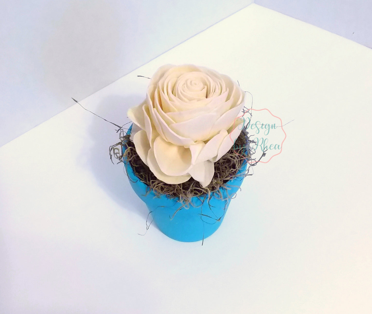 Potted Wood Flower Decor