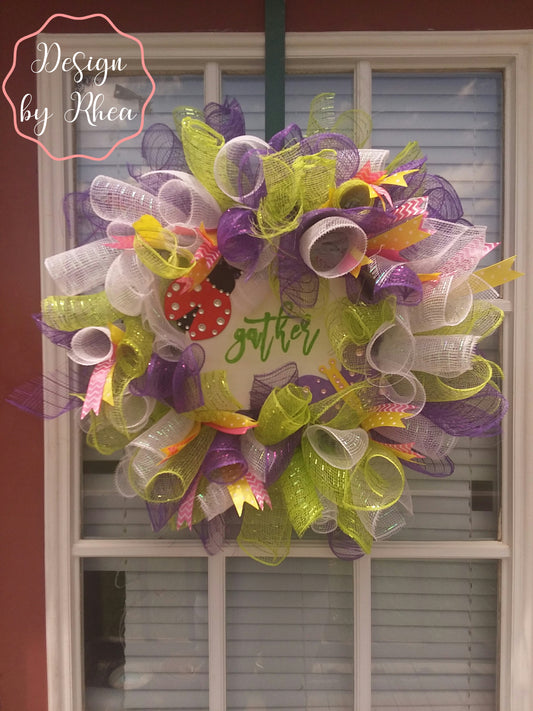 Summer Deco Mesh Wreath
